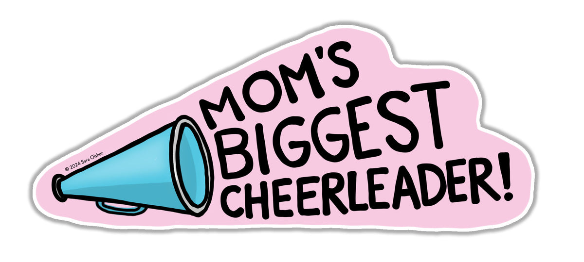 Mom&#39;s Biggest Cheerleader Sticker